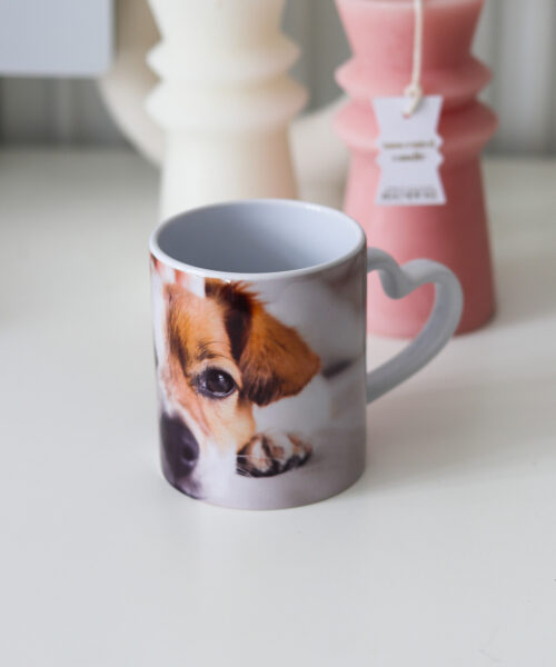 Custom Heart Handled Mugs